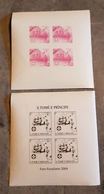 SAO TOME AND PRINCIPE 2004 SCOUTING PROGRESSIVE PROOFS IMPERF MNH - Image 1 of 2