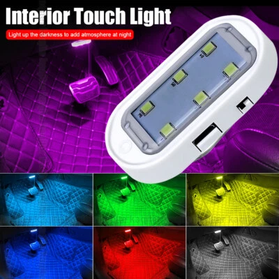 1x Car Lighting Reading Lamp LED Atmosphere Touch Sensing USB Charging Wireless  - Image 1 of 4