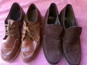 Lot of 2 Vintage Men's Shoes Sears & Techni Flair ? 70's 80's ? Size 10 11 - Picture 1 of 15