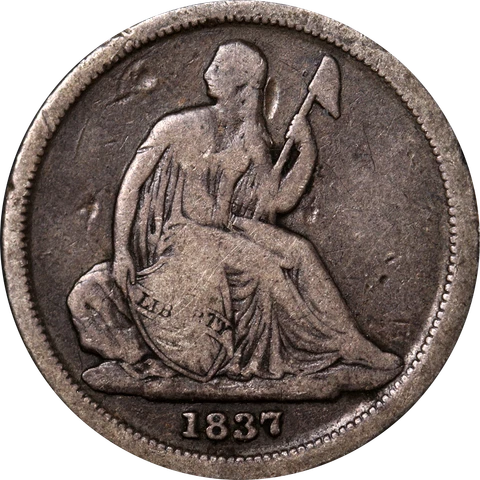 1837 Seated Liberty Dime - No Stars Great Deals From The Executive Coin Company Cover