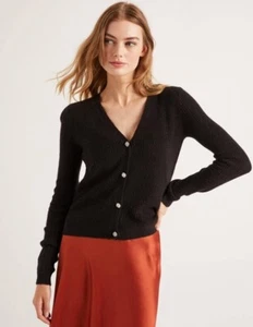 BODEN Maggie Strickjacke mit Schmucksteinen SCHWARZ WOLLMIX K0275 BRANDNEU GRÖSSE XS J5 - Bild 1 von 7