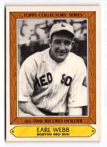 1985 Topps Woolworth All Time Record Holders Earl Webb 37 Boston Red Sox - Picture 1 of 2