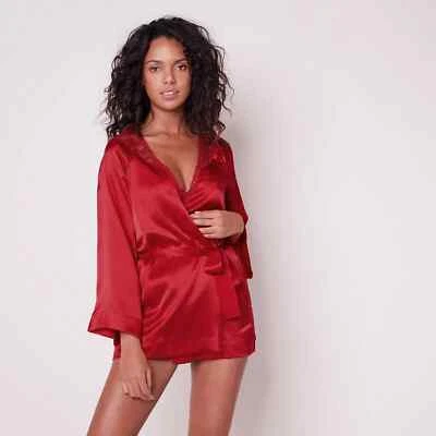 SIMONE PÉRÈLE SIMONE PERELE ungezogen Kimono Rubin SEIDE / SILK Rubin FR 1 - EUR 1 Neu mit Etikett