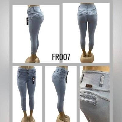 Jean Capri Franka Colombiano Levantamiento de Glúteos FR007 Nuevo Con Etiquetas Foto 1 de 4