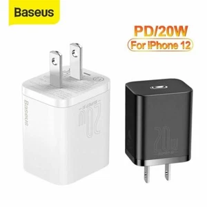 Baseus 20W PD USB-C Fast Charger Type C Adapter for iPhone 12 13 14 Pro Max - Picture 1 of 18