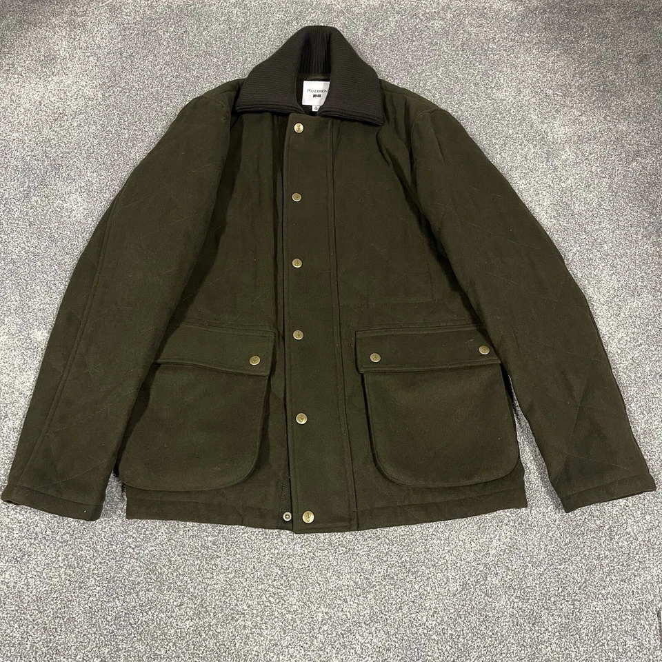 Uniqlo X JW Anderson Wool Quilted Barn Jacket Green Men’s Size Medium Pink - Image 1 of 4