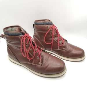 Botas con cordones US Polo Assn para hombre marrón punta redonda parte superior media talla 10,5 - Imagen 1 de 7