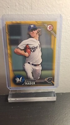 2016 Bowman - Prospects Yellow #BP89 Josh Hader Yellow /50 (RC) Astros/Brewers - Image 1 of 2