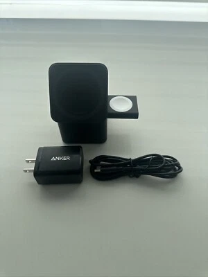 Anker MagGo 3-in-1 Cube Charging Station with Qi2 for iPhone Airpod Apple Watch - Image 1 of 4