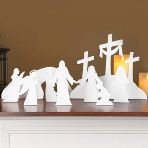10 Packs Easter Tomb Religious Decorations Indoor Christian Easter Gifts Empty T - Picture 1 of 12