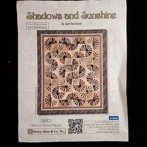 Kit de edredón Henry sombras de vidrio y sol 59x71 tamaño terminado principiante avanzado - Imagen 1 de 11