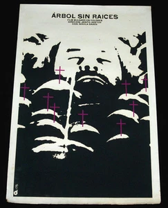 Póster original de la película serigrafía cubana 1975.Árboles sin raíz.Película de arte Bulgaria - Imagen 1 de 6