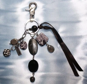 Miche Purse Charm Ebony, Silver, Black, Reptile Key Chain Charmer - Bild 1 von 5