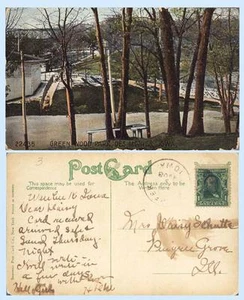 Green Wood Park Des Moines Iowa 1908 Postkarte - selten - Bild 1 von 1