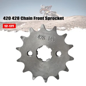 420 428 Cadena 14-17T Piñón Frontal 17mm Para 50 70 90 110 125 140cc Bicicleta de Suciedad - Imagen 1 de 9