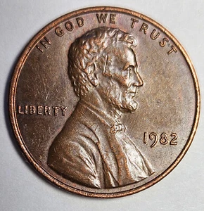 1982 Lincoln Penny 1C Small Date 3.065g Copper Brown Color Transitional - Picture 1 of 5
