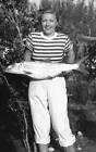 Woman Stands Holding A Bonefish 1950 Old Fishing Photo