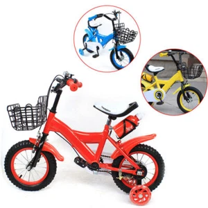 12 Zoll Kinderfahrrad Kinderrad Junge Mädchen Fahrrad mit Stützräder & Korb NEU - Bild 1 von 39