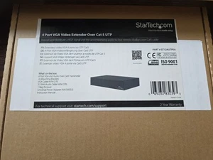 Startech ST124PRO 4 Port High Resolution VGA Video Splitter NEW IN BOX - Picture 1 of 2