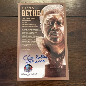 Postal autógrafa de Elvin Bethea HOF  - Imagen 1 de 2