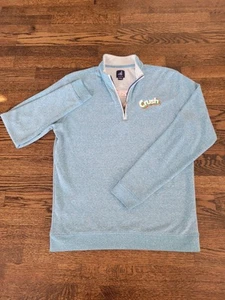 Johnnie-O Pullover Mens Medium Blue Sweatshirt 1/4 Zip Golf Stretch  CRUSH Logo  - Picture 1 of 10