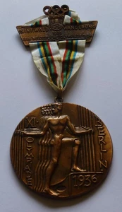 1936 Summer Olympics decoration medal, Berlin 1936 - Games of the XI Olympiad - Picture 1 of 3
