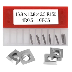 13.8mm Square Carbide Inserts Cutters Knives Blades with Radius 13.8×13.8×2.5... - Picture 1 of 6