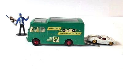 Vintage Matchbox King Size Racing Car Transporter + No. 41 Ford GT car + Figure - Image 1 of 4