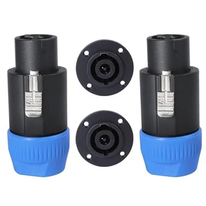 2 Sets 8 Pole Speakon Connector Kit - Speak-ON Connectors and Panel Mount Socket - Picture 1 of 12