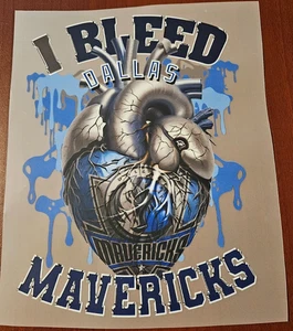 Dallas Mavericks Colorful 8" DTF Heat Transfer Iron On FREE Shipping (C4/4) - Picture 1 of 1