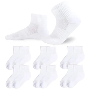Kids Athletic Socks Cushioned Ankle Socks 4-7 Years Unisex Breathable Mesh Co... - Picture 1 of 7