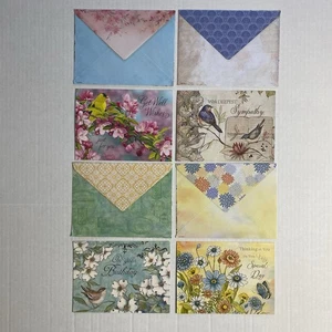 4 Samantha Chase Meyers Greeting Card Lot 3 - Birthday Sympathy Birds Flowers - Picture 1 of 3