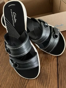 Clark’s Cloudstepper Breeze Maye Navy Sandals, 8M, NIB - Picture 1 of 2