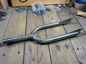 Old School BMX Fork 1” Threaded LUNG Fork Chrome Frame Fork Double Dropout USED - Picture 1 of 13