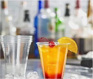Restaurant Clear Drink Pet Cup 100 Ct, 12 oz No Lid For Drink Business Or party - Picture 1 of 2