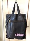 Chloe Tote Bag A4 Leather Black women's Used JPN