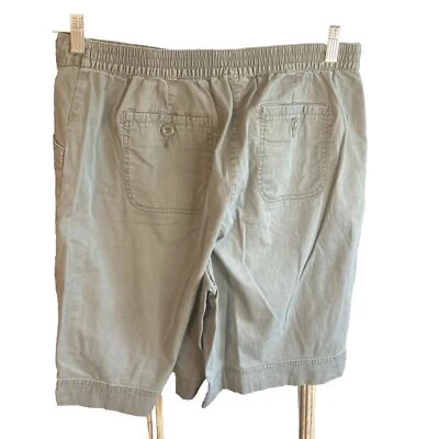 Pantalones cortos verdes para mujer Karen Scott talla 14, cintura elástica, sin trabillas para cinturón. Cuna/Span Foto 1 de 4