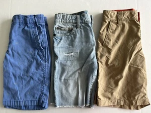 Lot Of 3 Boys Shorts Size Medium 10/12 Khakis Jeans North Face Summer Clothes - Picture 1 of 5