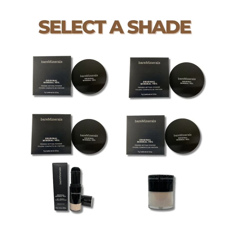 bareMinerals Original Mineral Veil Pressed Setting Powder & Brush-Select A Shade - Image 1 of 1