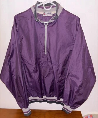 Chaqueta cortavientos vintage púrpura adulto talla L años 80 90 Foto 1 de 3