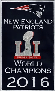 2016 NEW ENGLAND PATRIOTS SUPER BOWL LI 51 WORLD CHAMPIONS 14" MINI BANNER Brady - Picture 1 of 1
