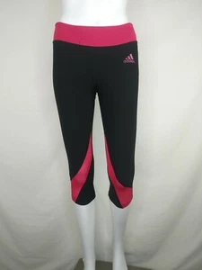 Adidas Mujer Leggings Pequeño Crop Malla Rosa Negro - Imagen 1 de 12