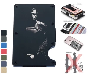 DC Hero Superman Minimalista RFID Bloqueo Clip de Dinero Aluminio Portatarjetas de Crédito - Imagen 1 de 19