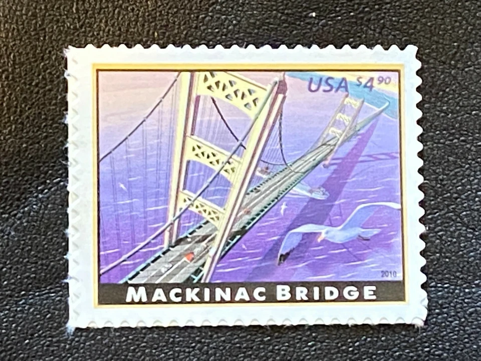 U.S. Postage Stamp Priority Mail 4.90 Mackinac Bridge - MNH - Image 1 of 1
