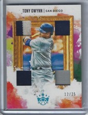 2020 Panini Diamond Kings DK Quad Materials Holo Blue Tony Gwynn /25 #DKQ-TG
