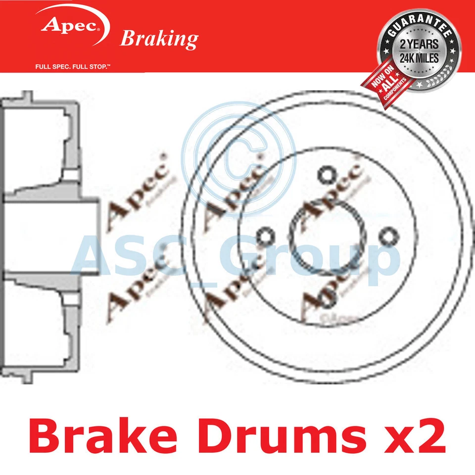 2x Apec 203.4mm (Interne) 4 Clou Rechange Arrière Frein à Main Frein De DRM9911 - Photo 1/1