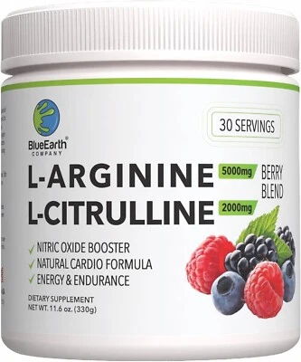 L-Arginina 5000mg + L-Citrulina 2000mg - Óxido Nítrico - Apoyo a la Presión Arterial Foto 1 de 4