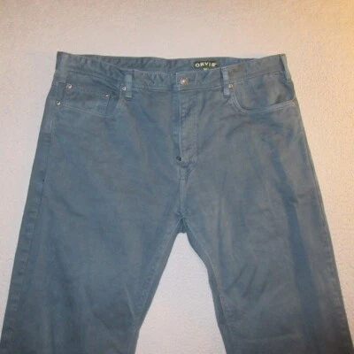Pantalones de mezclilla Orvis 40x30 para hombre pierna recta 100 % algodón verde medidas 40x30 Foto 1 de 4