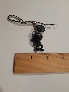 NEW Ninja Phone Charm Keychain Lanyard YOUR CHOICE BLACK WHITE USA FAST SHIPPING - Picture 1 of 28