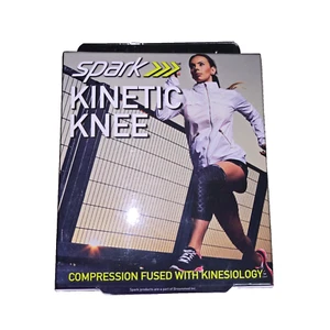 Spark Kinetic Knee Sleeve - Compression Support with Kinesiology Tape-NEW - Picture 1 of 5